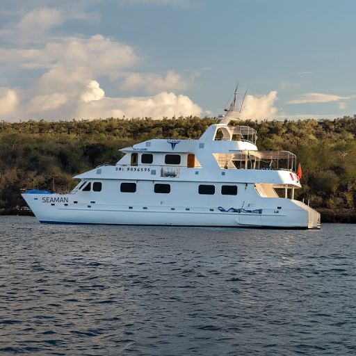 The beautiful first-class MC Galápagos Seaman Journey catamaran