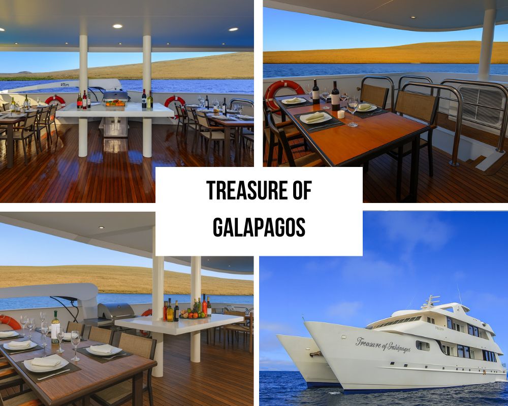 Outstanding Communal Areas and Jacuzzi Excellence on the Treasure of Galapagos Cruise