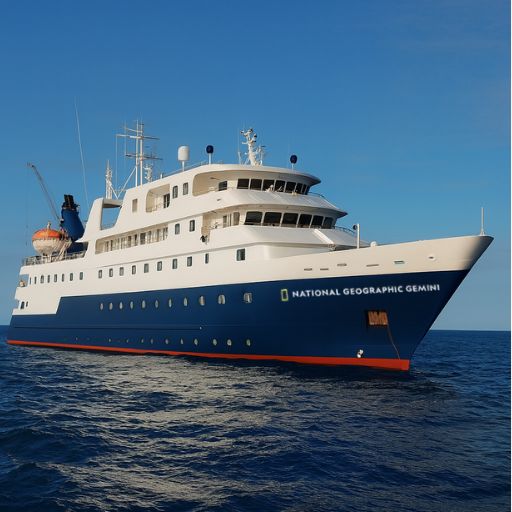 The newly christened National Geographic Gemini joins the National Geographic-Lindblad fleet as a highly maneuverable, shallow-draft vessel launched in 2001