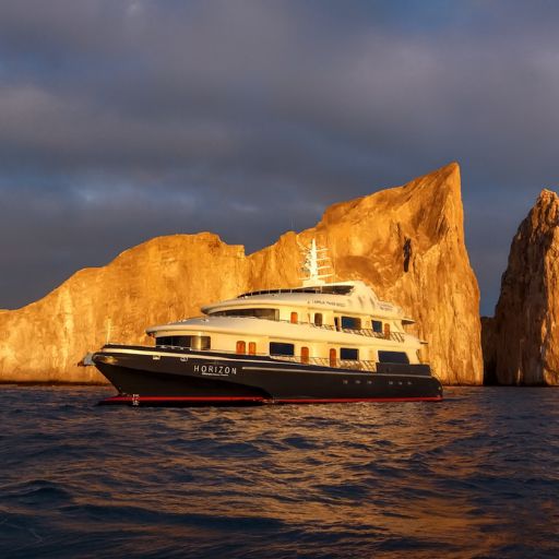 The Galápagos Horizon stands as the only luxury trimaran in the Galápagos