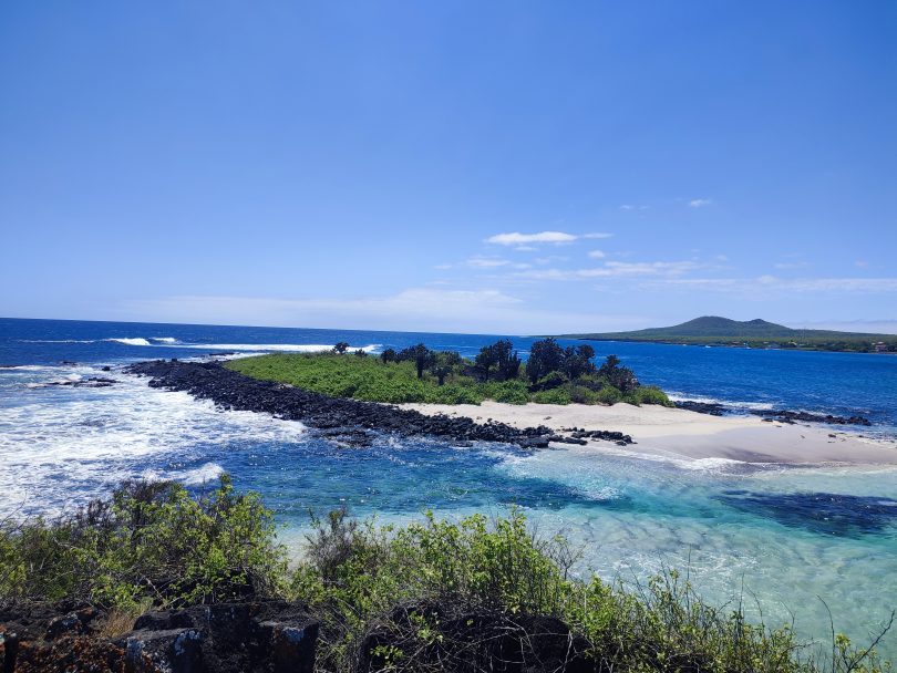 Remote volcanic shoreline on Floreana Island explored during a December Galapagos cruise organized by Cruises to Galapagos Islands